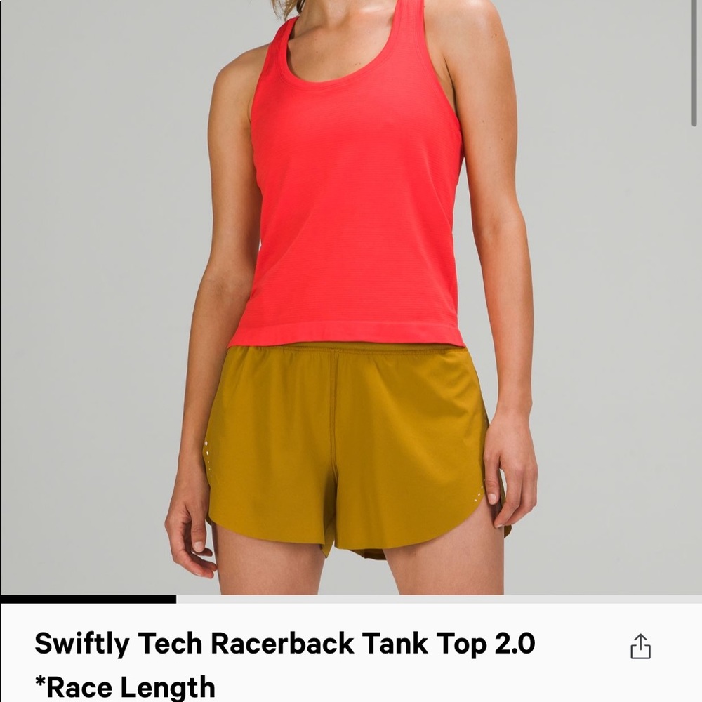 Lululemon Swiftly Tech Racerback 2.0 Tank Top *Race Length - 6 - PINK PUNCH